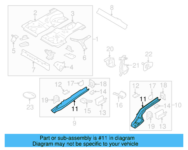 Frame Side Member 1K0-803-505 - View 10