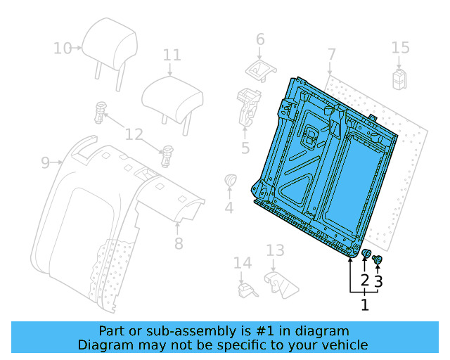 Seat Back Frame 11A-885-502-A-CA9 - View 3