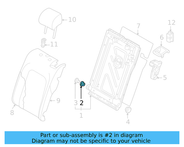 Seat Back Frame Sleeve 5Q0-885-649