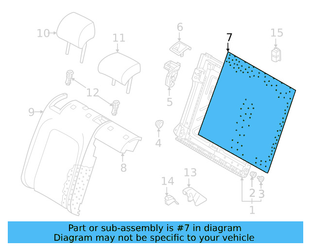 Seat Back Panel 5G0-885-754-CA9 - View 4