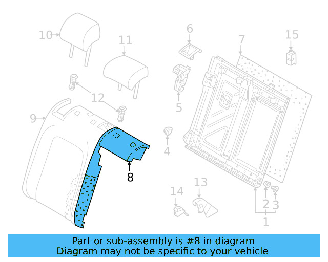 Seat Back Pad 11K-885-776 - View 3