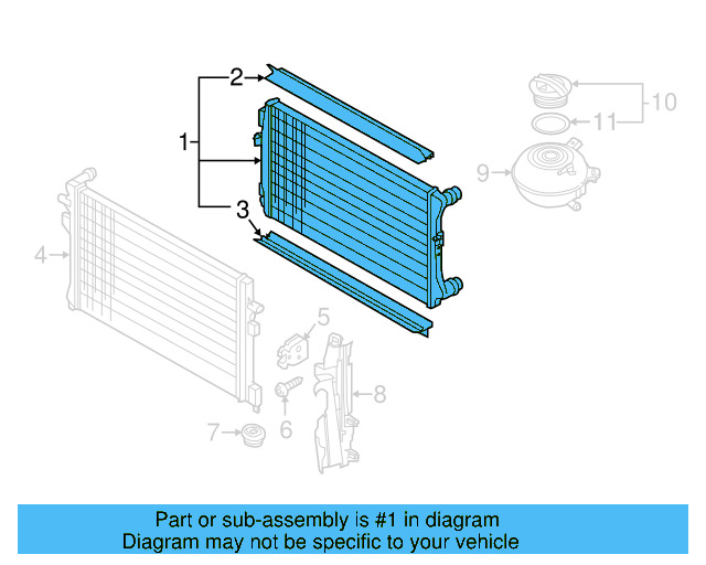 Auxiliary Radiator 5K0-121-251-S - View 16