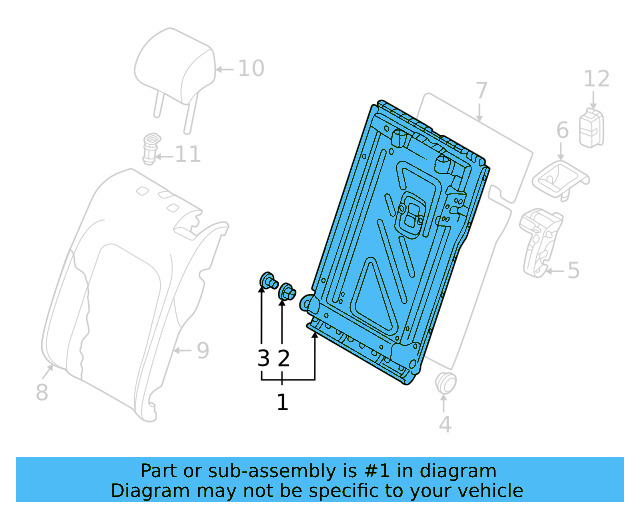 Seat Back Frame 11A-885-501-CA9 - View 2