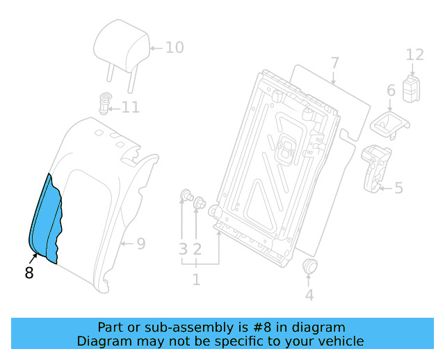 Seat Back Pad 11A-885-775 - View 3