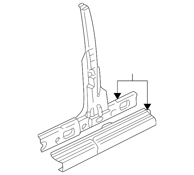 Hinge Pillar 1E0-817-133-A - View 2
