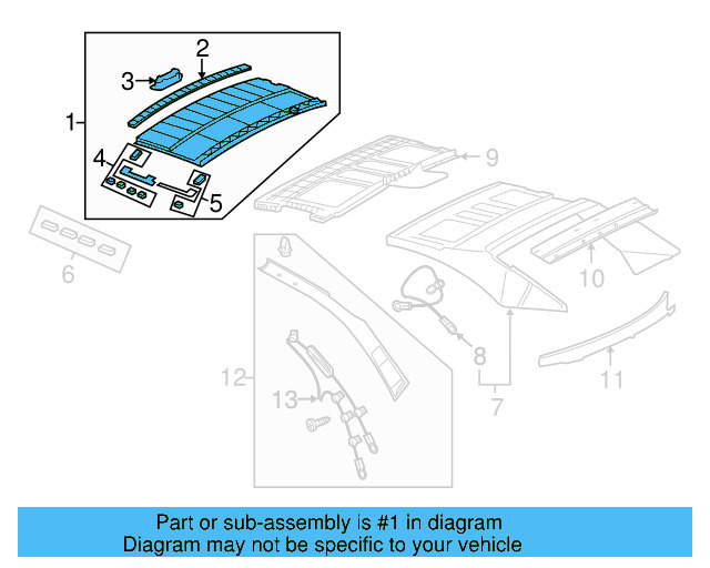 Sunroof Trim 1Q0-871-943-D-88U - View 6