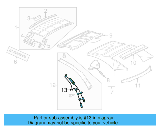 Roof Trim Repair Kit 1Q0-898-160-B - View 11