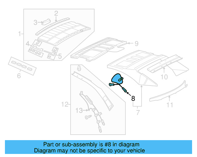 Roof Trim Repair Kit 1Q0-898-160-B - View 10