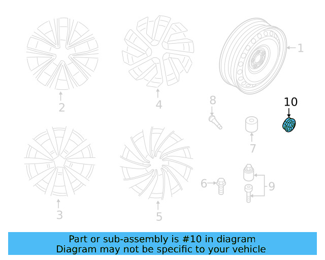 Wheel Center Cap 5H0-601-171-FOD - View 5