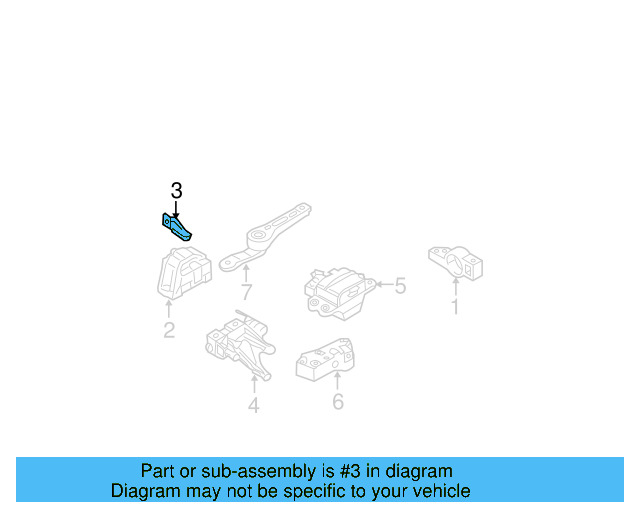 Motor Mount Support 1K0-199-588 - View 35
