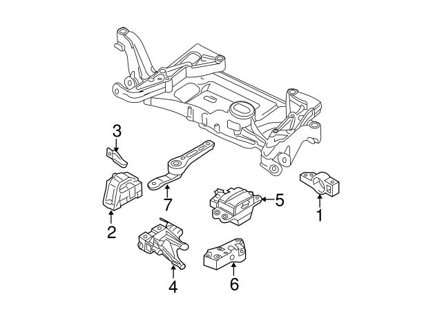 Motor Mount Support 1K0-199-588 - View 22