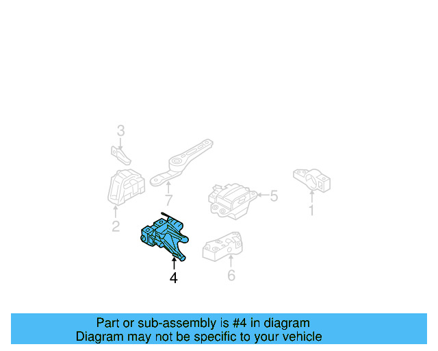 Motor Mount Support 1K0-199-588 - View 127