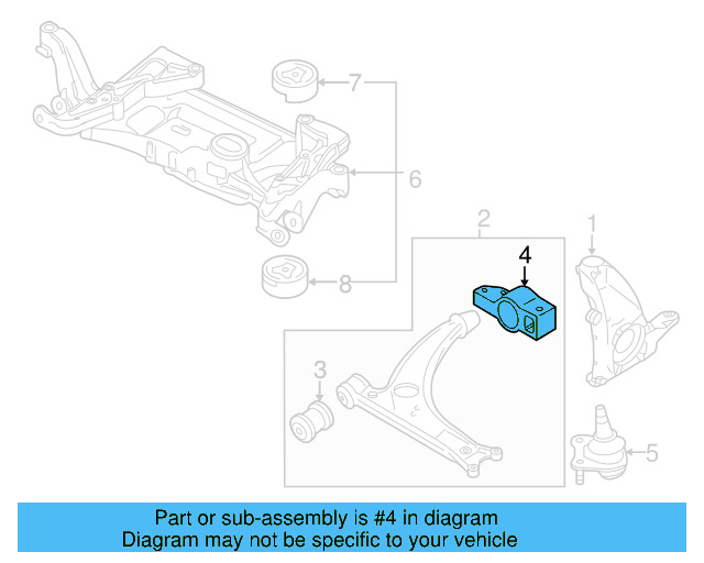 Rear Support 3C0-199-855-J - View 10
