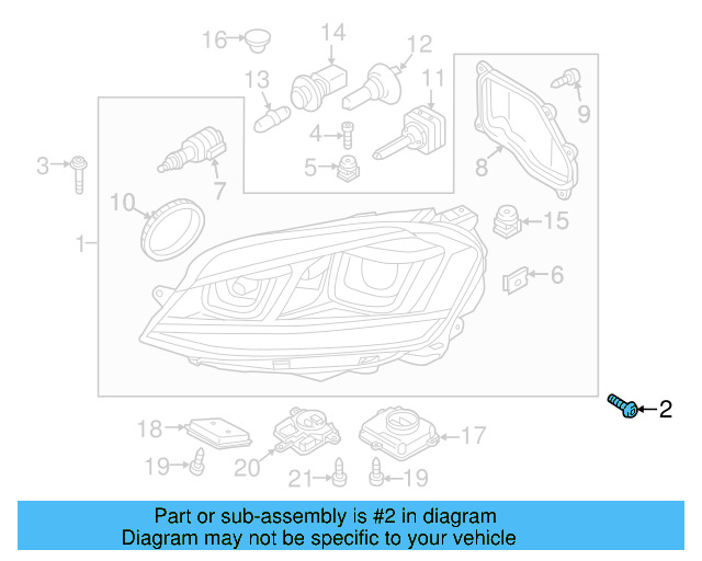 Headlamp Assembly Lower Bolt N-911-664-01 - View 4