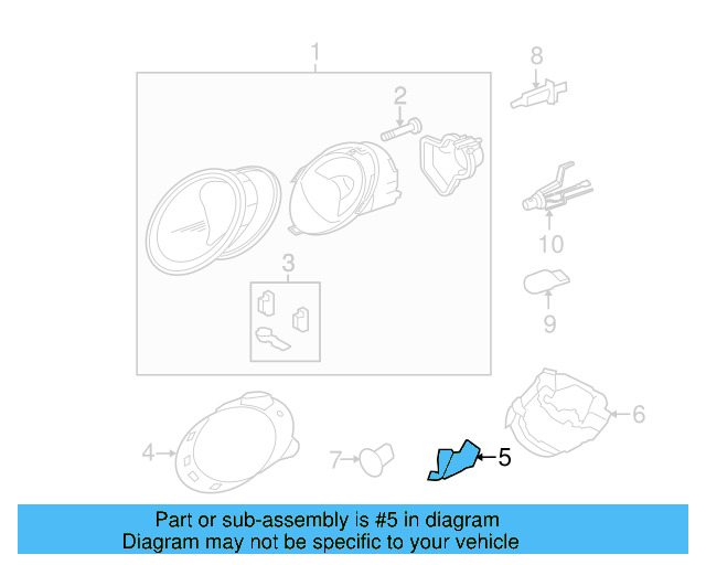 Headlamp Bracket 1C0-805-304-E