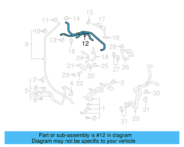 Reservoir Hose Clamp N-906-869-02 - View 310