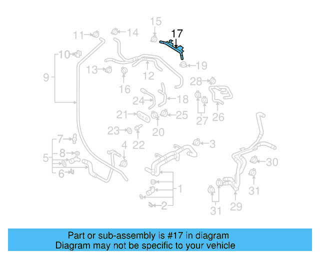 Water Pipe 7L0-121-065-H