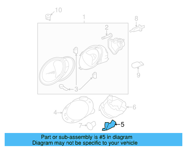 Headlamp Frame Bracket 1C0-806-521-E