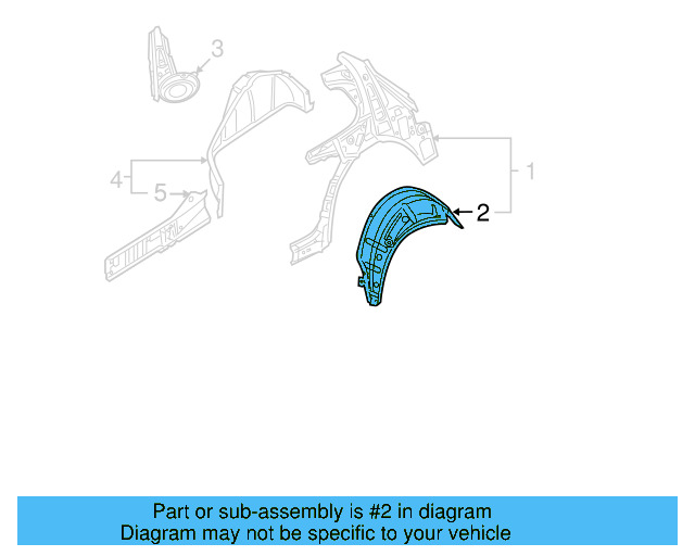 Outer Wheelhouse 1K6-809-412-B - View 6