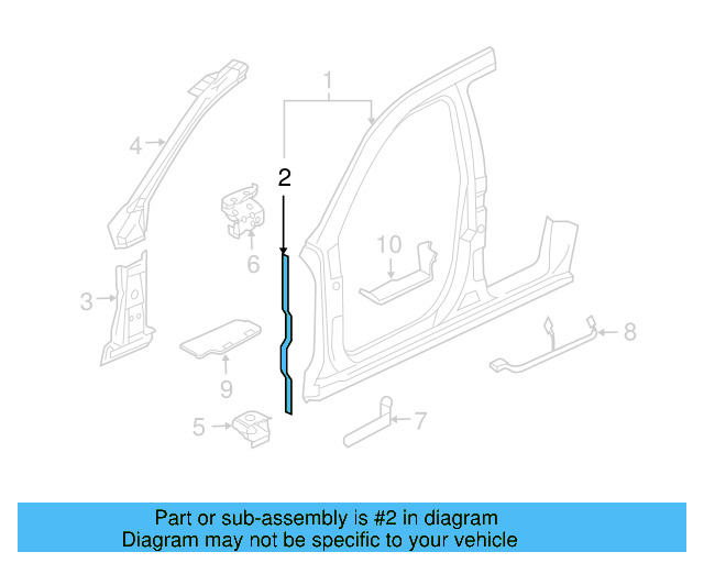 Aperture Panel Strip 7L6-809-573-A - View 2
