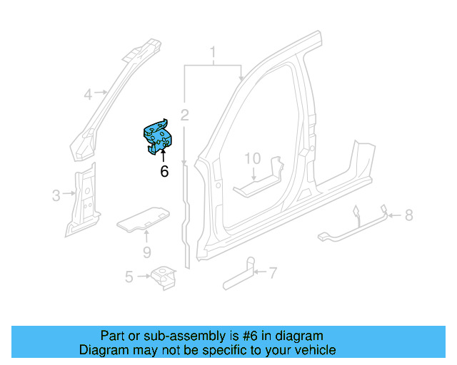 Hinge Reinforced 7L0-809-624-B - View 3