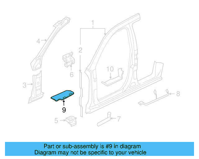 Baffle Plate 7L0-864-623-C - View 3