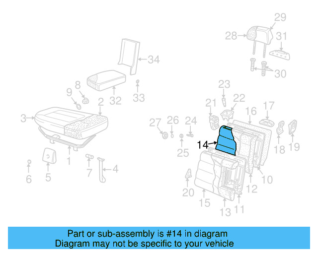 Seat Back Cover 3B0-881-805-PH-LGN - View 12
