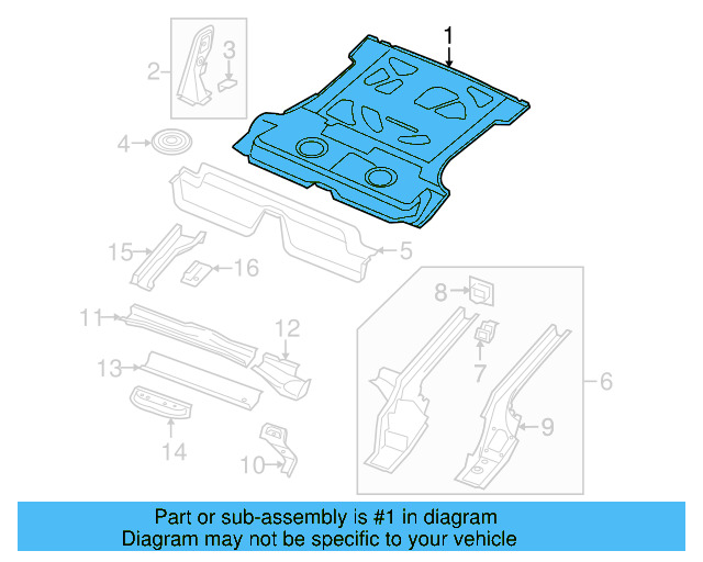 Rear Floor Pan 5N0-813-115-B - View 4