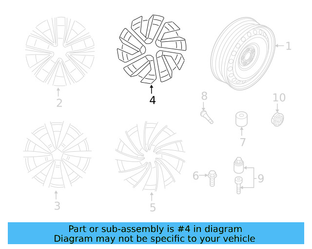 Wheel 3G8-601-025-F-FZZ - View 4