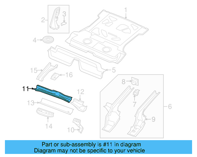 Rear Cross 5N0-803-133 - View 3