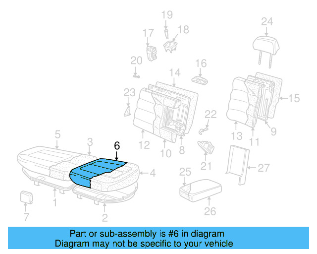 Seat Back Pad 3B0-885-775-M - View 13