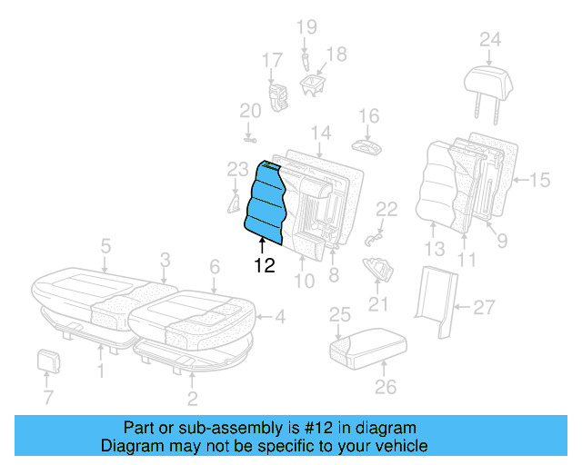 Seat Back Cover 3B0-885-806-T-FAT - View 5