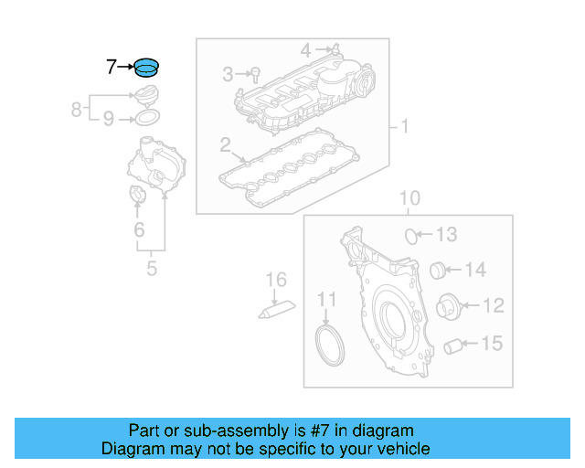 Engine Camshaft Seal 06E-109-345-A - View 3