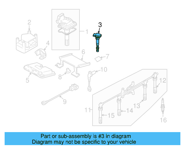 Ignition Coil 07K-905-715-G - View 4