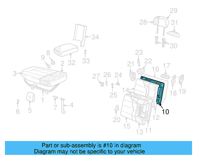 Seat Back Pad 3B0-885-776-AC - View 7