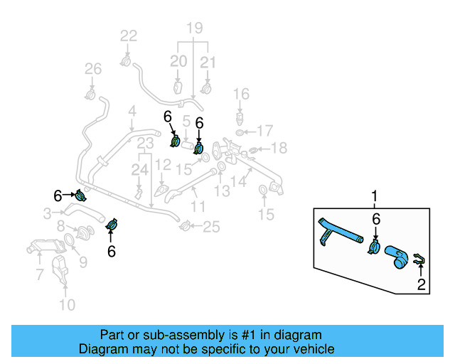 Upper Hose 7L6-122-101-C