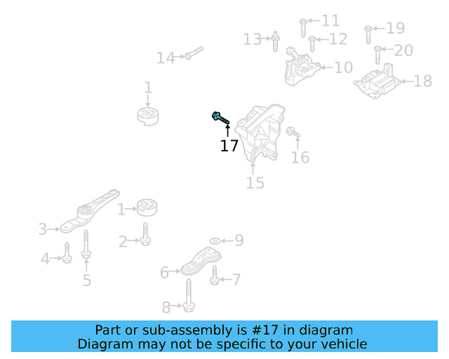 Motor Mount Mount Bolt N-105-524-04 - View 168