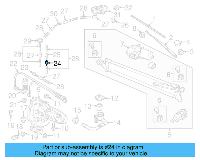 Washer Hose Elbow 3B0-955-665-C - View 63