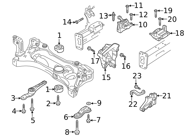 Rear Support Support Bracket 1K0-199-359-E - View 14