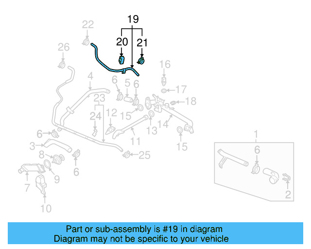 Reservoir Hose 7L6-121-447-C - View 10
