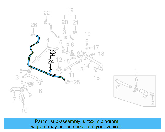 Reservoir Hose 7L6-121-447-C - View 9