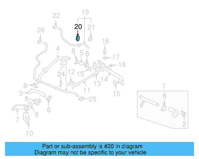 Reservoir Hose Bracket 357-422-939 - View 3