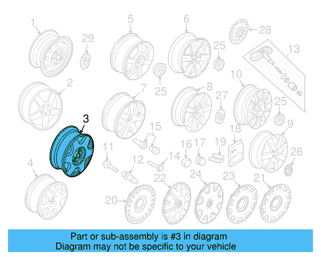 Wheel, Alloy 1C0-601-025-D-091 - View 6