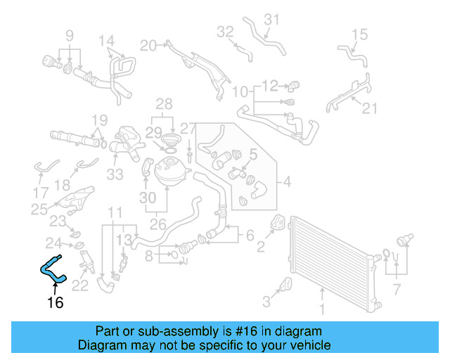 Engine Coolant Hose 1J0-121-063-E - View 3