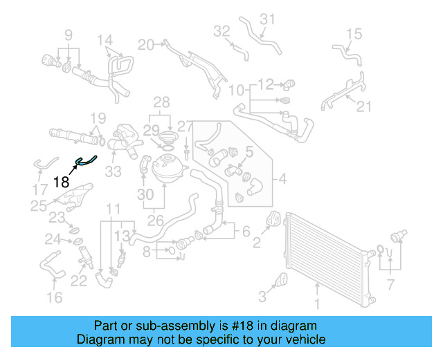 Engine Coolant Hose 022-121-096 - View 3