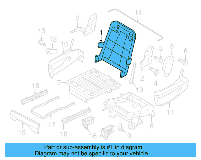 Seat Back Frame 7B0-883-045-C - View 2
