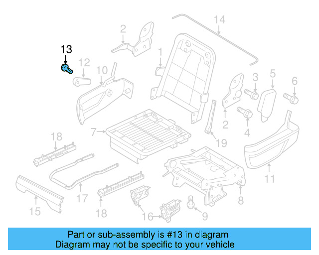 Release Handle Screw WHT-004-614 - View 6