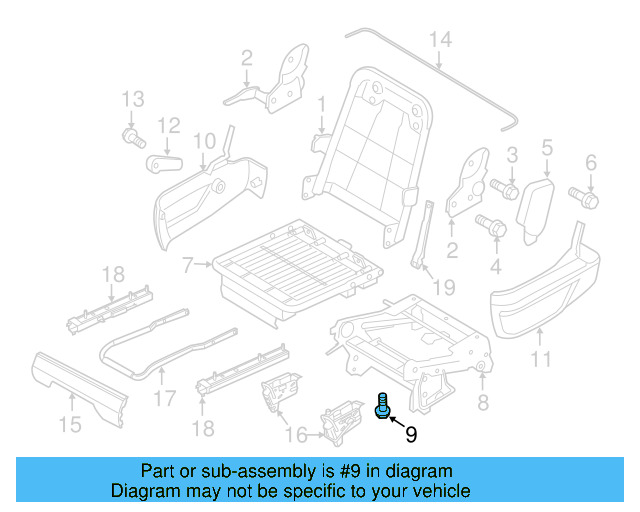 Seat Frame Bolt WHT-004-606 - View 5