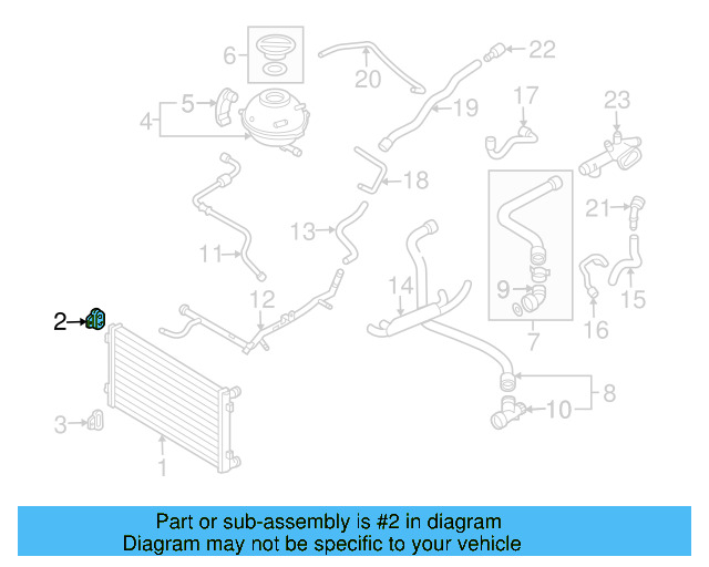Radiator Upper Bracket 1J0-806-155-E - View 14