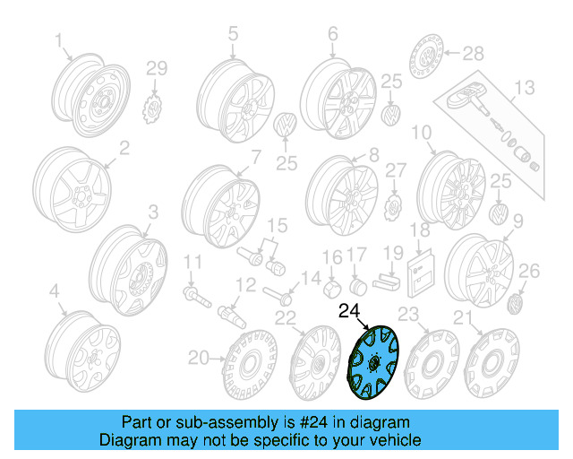 Hub Cap 1C0-601-149-A-GRB - View 5